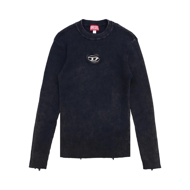 Diesel Ribbed Logo Sweater 'Black'