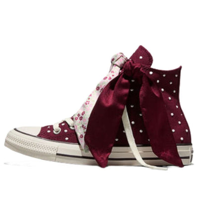 (WMNS) Converse Chuck Taylor All Star Scarf Bow 'Deep Bordeaux Egret'