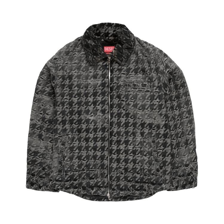 Diesel Houndstooth Distressed Jacket 'Black'