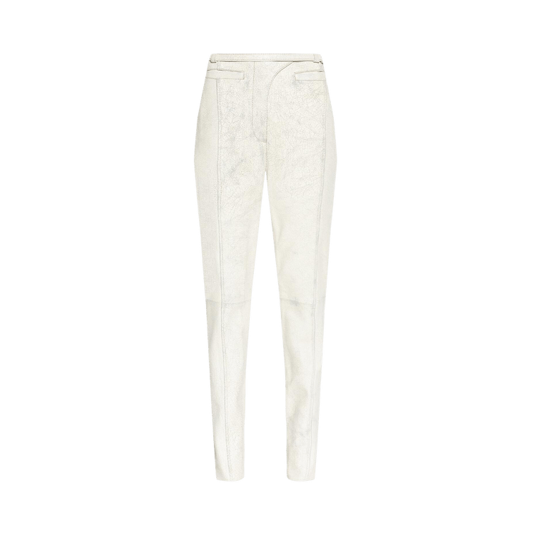 Diesel Treated Leather Pants 'White'
