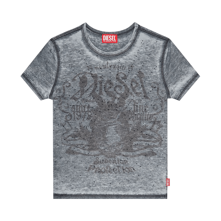 Diesel T-Uncuties-Long-Aa3 T-Shirt 'Blue/Grey'