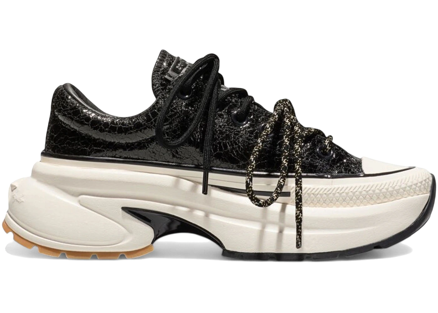 Converse Run Star Crush Distressed Patent Black Egret