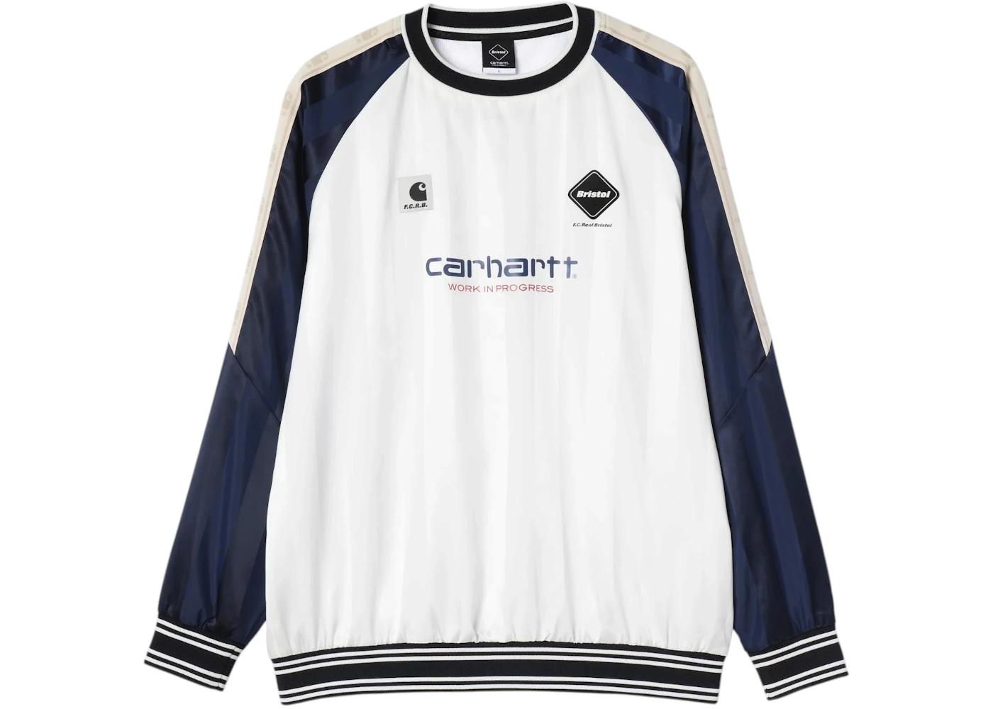 Carhartt WIP x F.C.R.B Warm Up Piste L/S T-shirt White