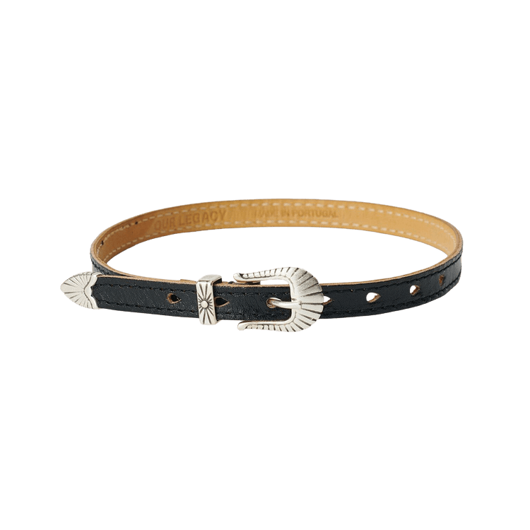 Our Legacy Cowboy Wrap Around Bracelet 'Deep Black Leather'