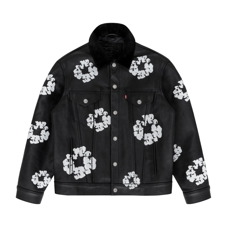 Levi's x Denim Tear Leather Wreath Type III Jacket 'Black'