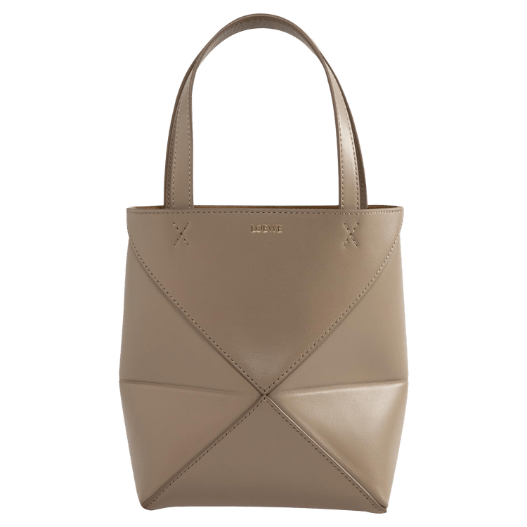 Loewe Mini Puzzle Fold Tote Bag 'Sand'