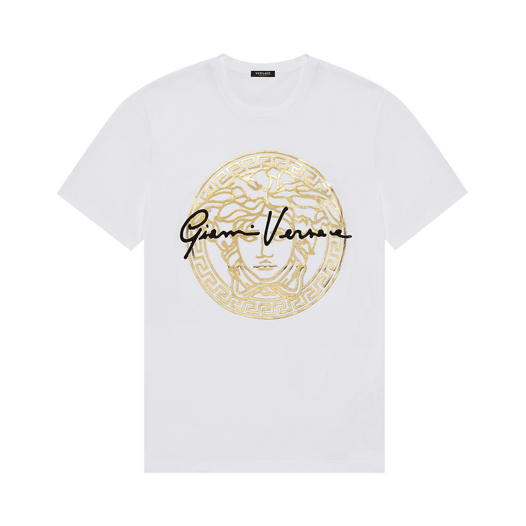 Versace GV Signature Medusa T-Shirt 'White/Gold/Black'