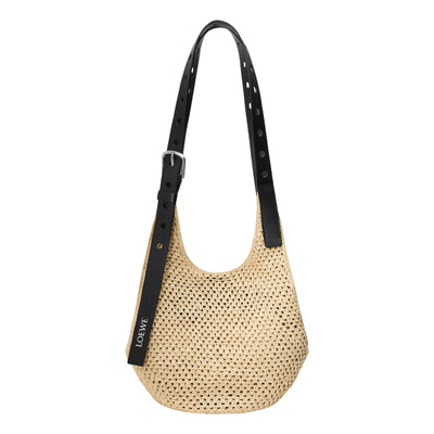 (WMNS) Loewe Small Punch Hole Hobo 'Natural Black'