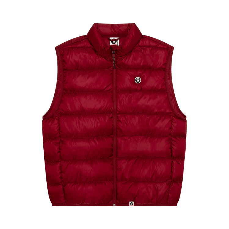 AAPE Now Moonface Down Vest 'Burgundy'