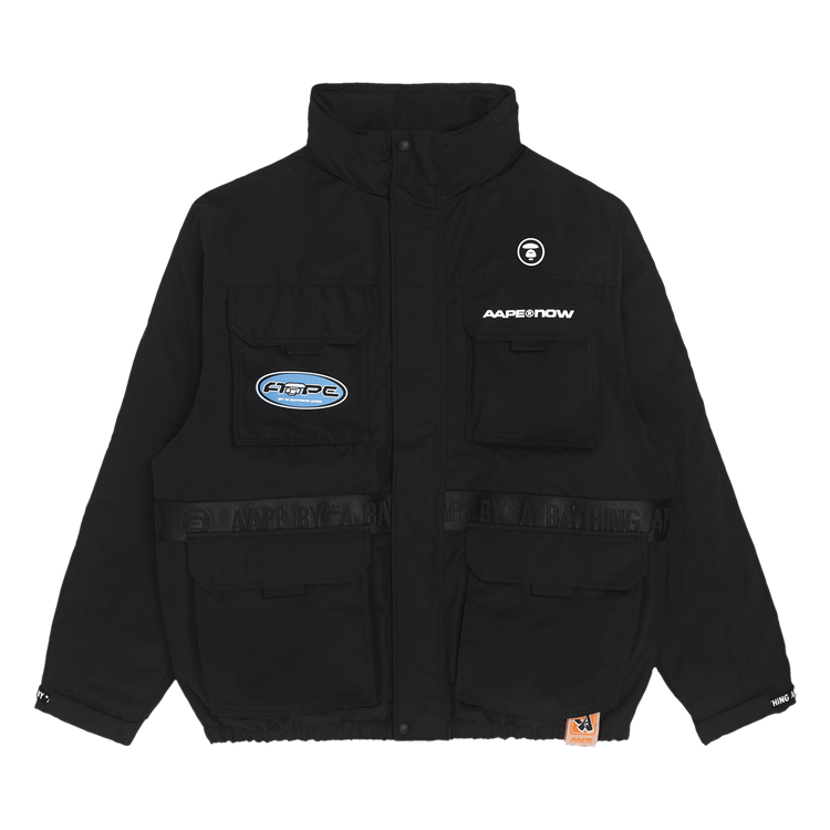 AAPE Moonface Multipocket Hooded Reversible Jacket 'Black'