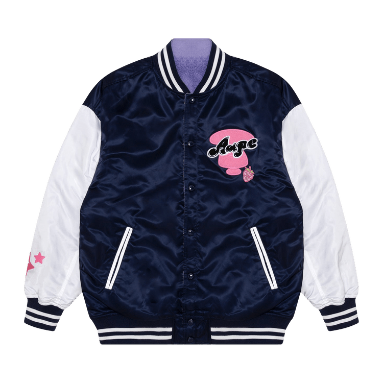 AAPE Moonface Reversible Fleece Relaxed Jacket 'Navy'