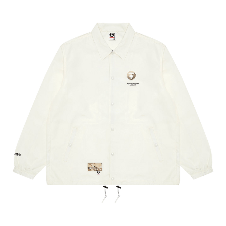 AAPE Moonface Patch Coach Jacket 'Ivory'