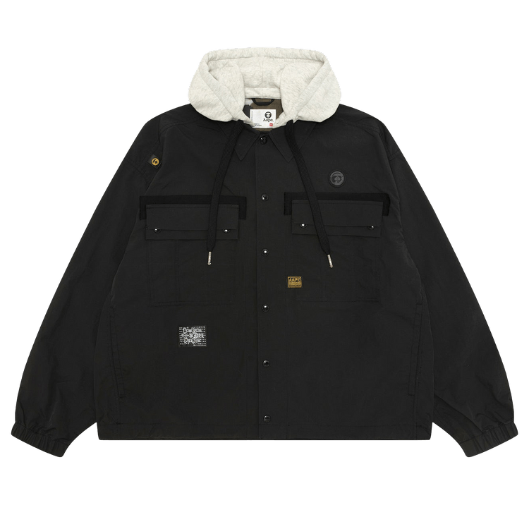 AAPE Hooded Utility Jacket 'Black/Light'