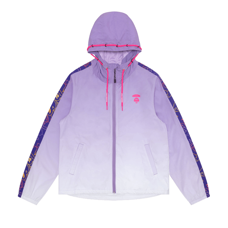 AAPE Moonface Hooded Zip Jacket 'Purple/Light'
