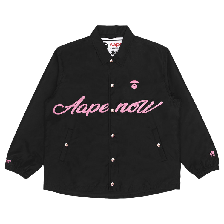 AAPE Moonface Embroidered Coach Jacket 'Black'