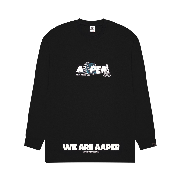AAPE r Graphic Long-Sleeve Tee 'Black'