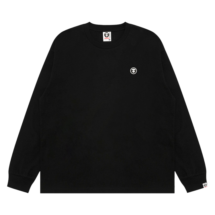 AAPE Moonface Logo Long Sleeve Tee 'Black'