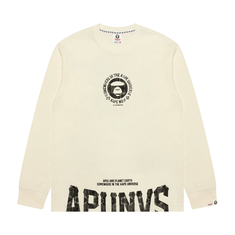 AAPE Unvs Long Sleeve Tee 'Ivory'