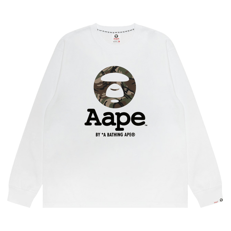 AAPE Unvs Moonface Long Tee 'White'