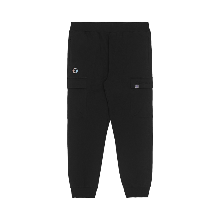 AAPE Moonface Cargo Sweatpants 'Black'