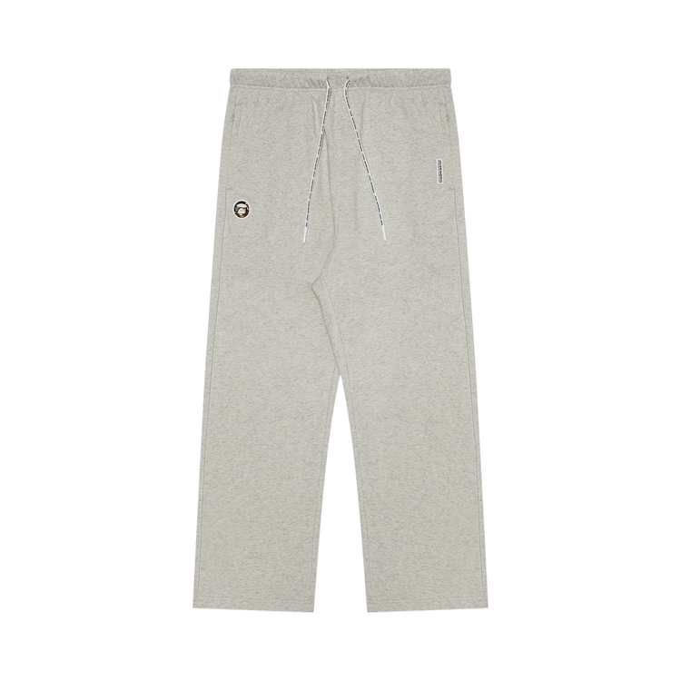 AAPE Moonface Patch Straight Sweatpants 'White/Heather'