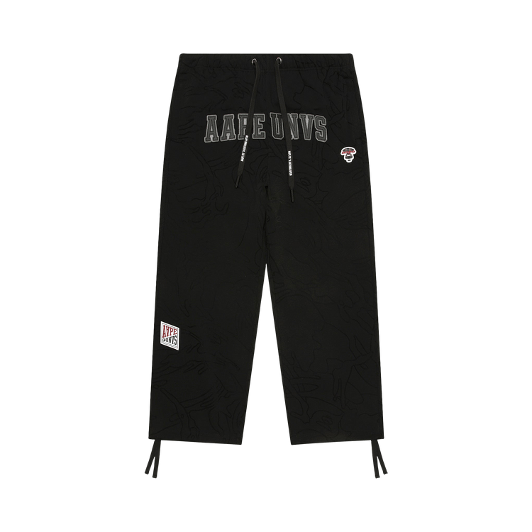 AAPE Unvs Moonface Logo Sweat Pants 'Black'