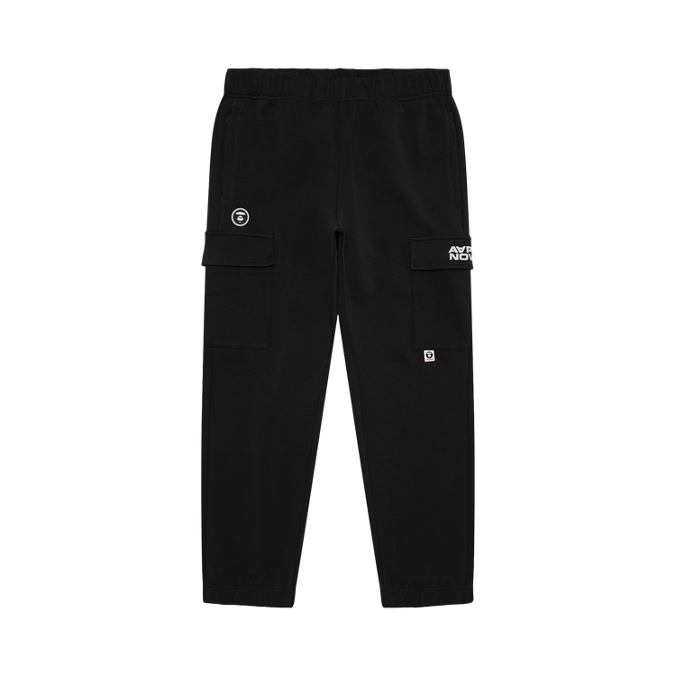 AAPE Now Moonface Cargo Sweat Pants 'Black'