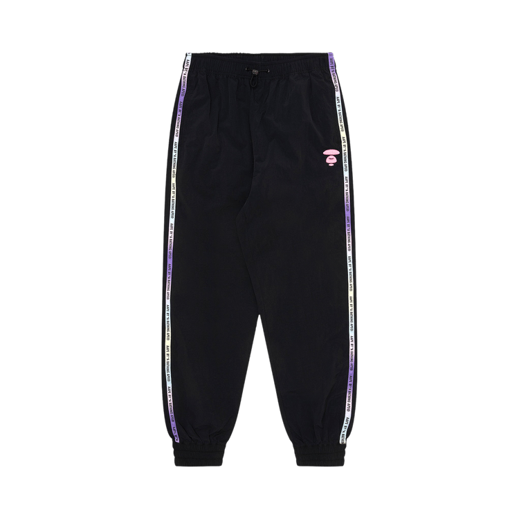 AAPE Moonface Embroidered Track Pants 'Black'