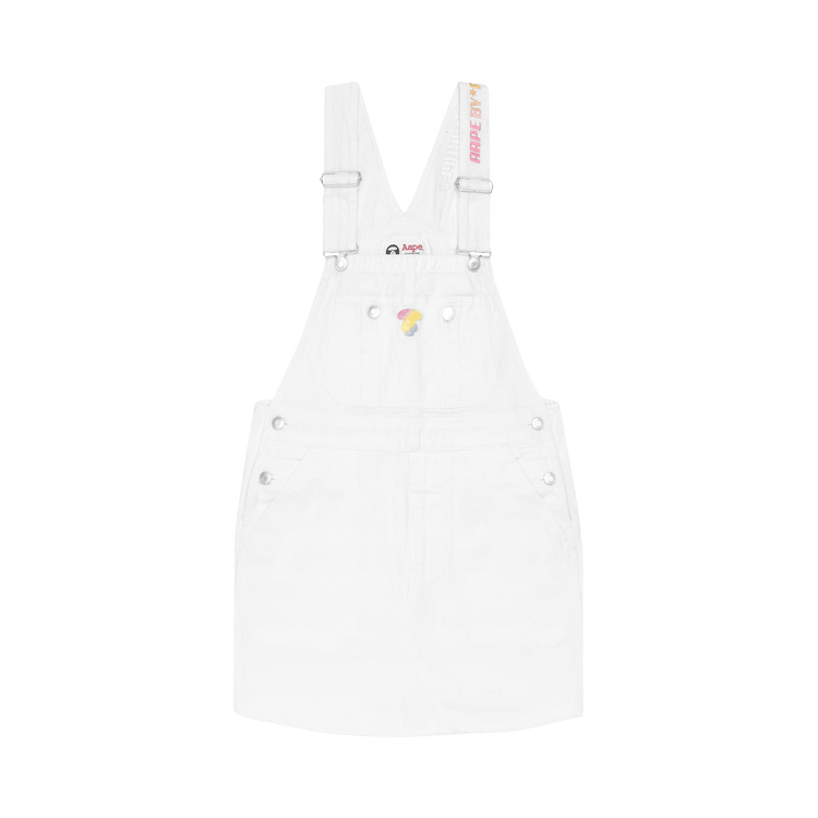 AAPE Logo Dungaree Dress 'White'