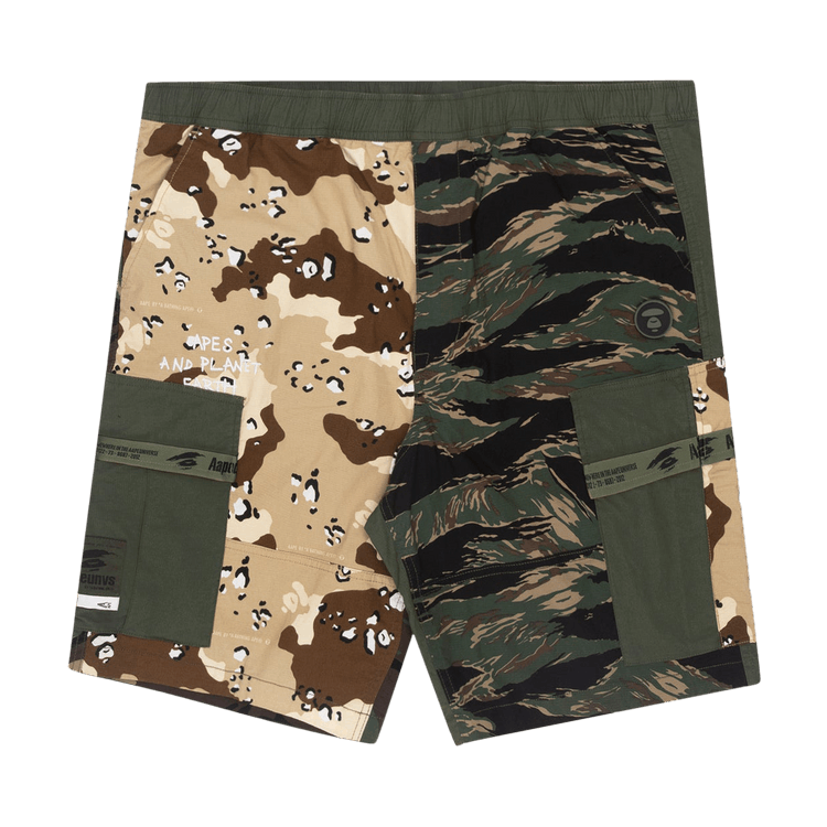 AAPE Moonface Cargo Shorts 'Khaki/Black'