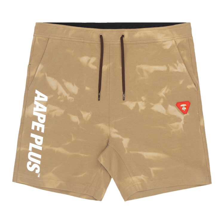 AAPE Moonface Dyed Sweat Shorts 'Beige/White'