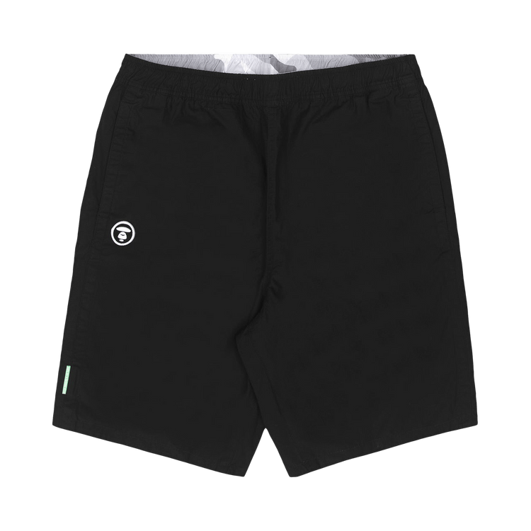 AAPE Moonface Embroidered Reversible Camo Shorts 'Black'