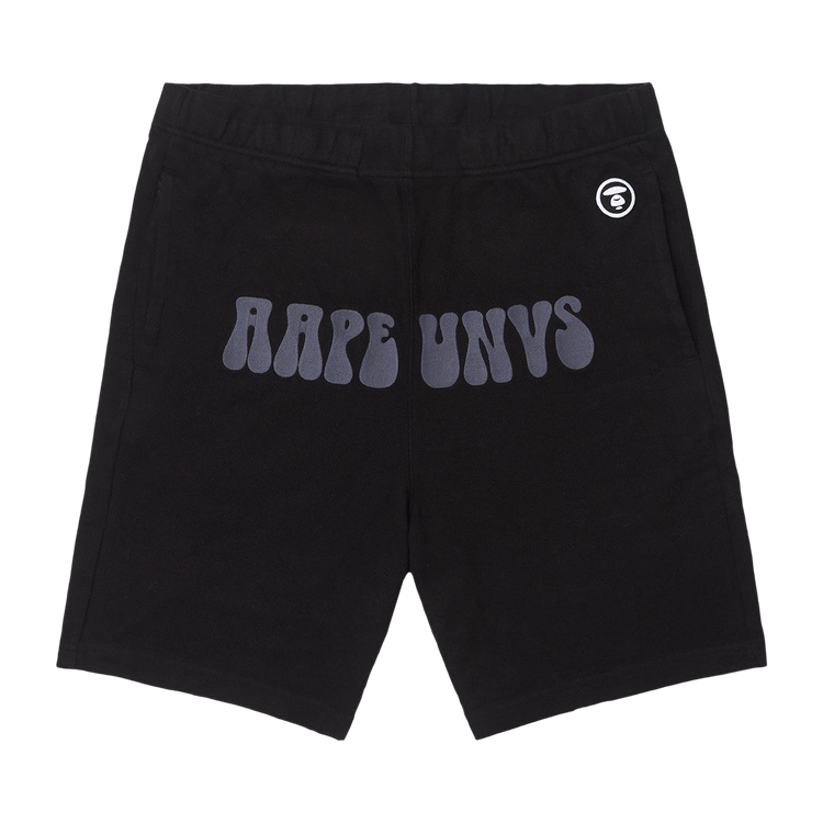 AAPE Moonface Patch Jacquard Logo Shorts 'Black'