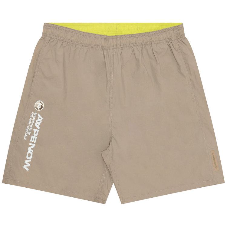 AAPE Moonface Relax Shorts 'Beige/Grey'