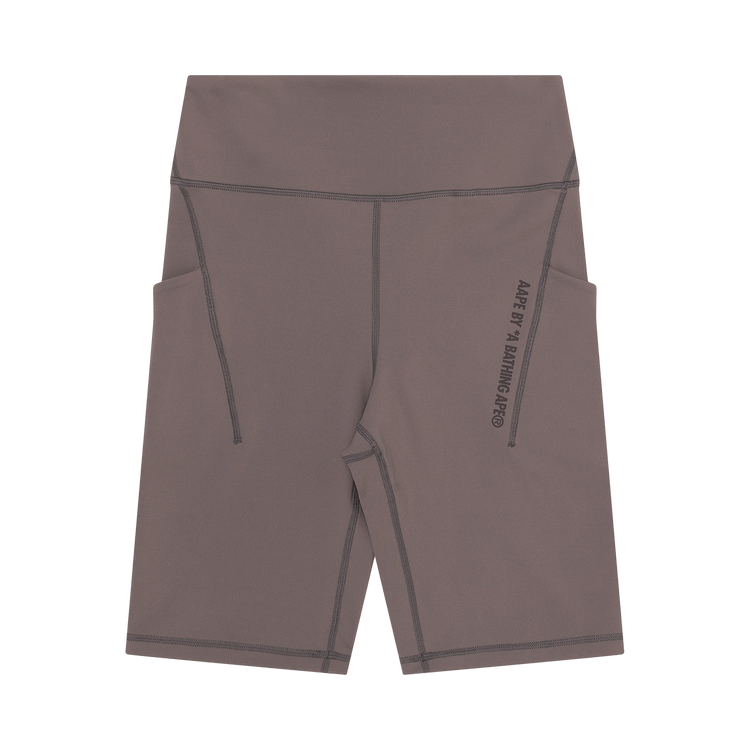 AAPE Moonface Printed Biker Shorts 'Beige'