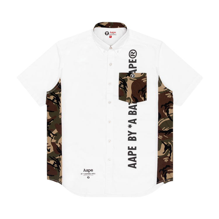 AAPE Camo Panel Shirt 'White'