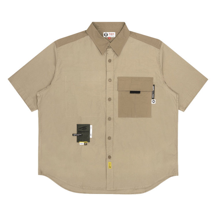 AAPE Moonface Colour Blocked Shirt 'Beige'