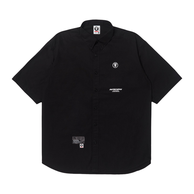 AAPE Moonface Patch Short-Sleeve Shirt 'Black'