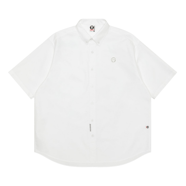 AAPE Now Moonface Logo Short Sleeve Shirt 'White'