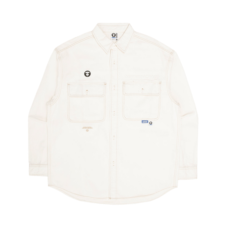 AAPE Moonface Workwear Shirt 'Ivory'