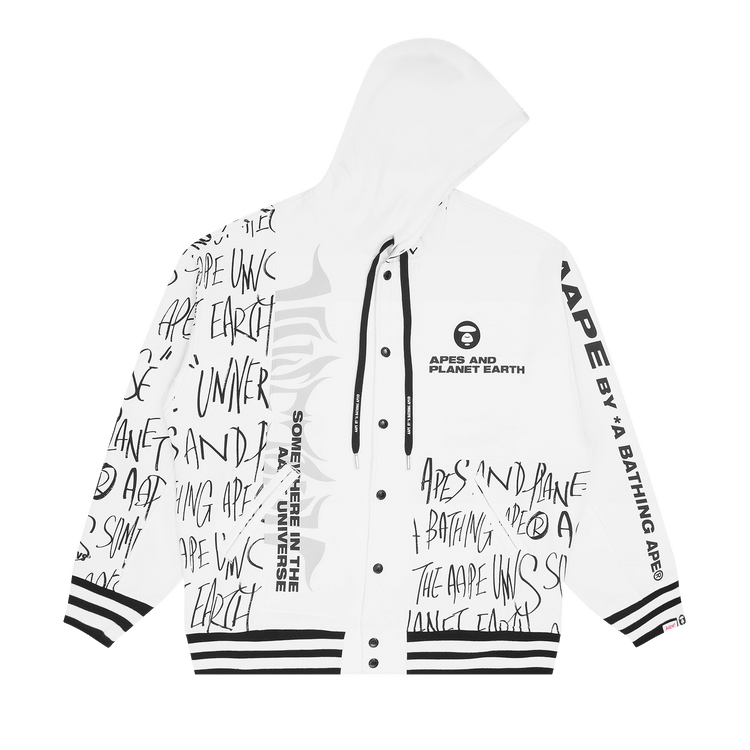 AAPE Spliced Hoodie 'White'