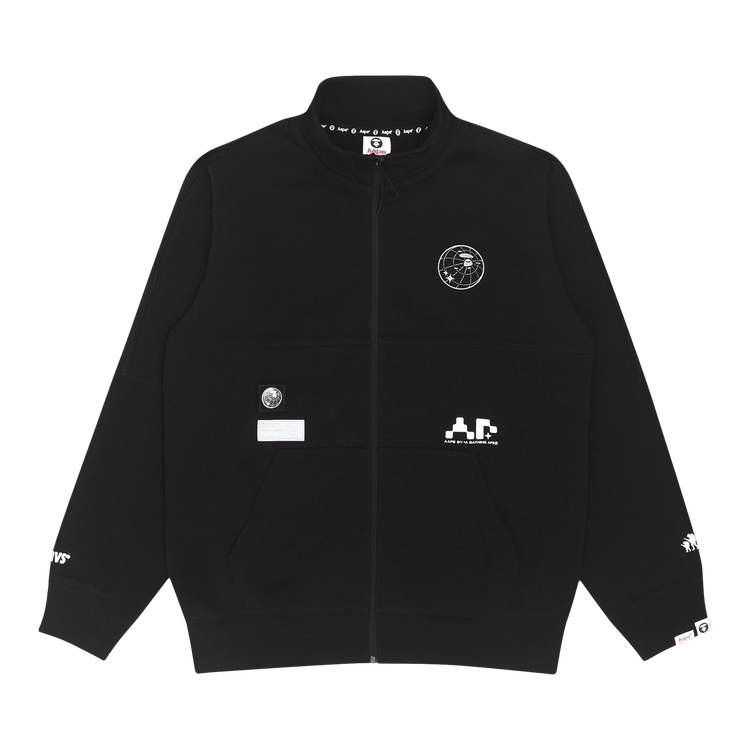 AAPE Logo Zip-Up Sweater 'Black'