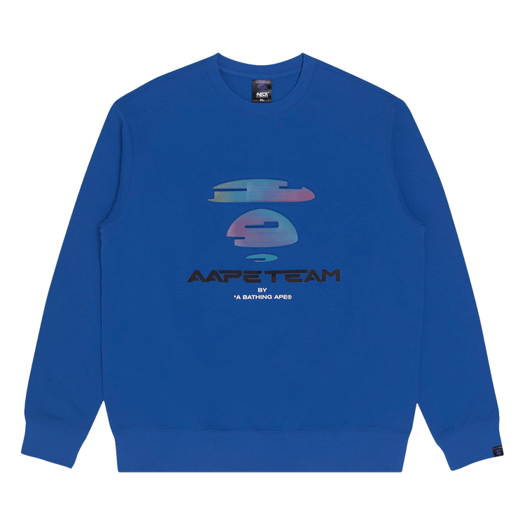 AAPE Moonface Gradient Graphic Sweatshirt 'Blue'