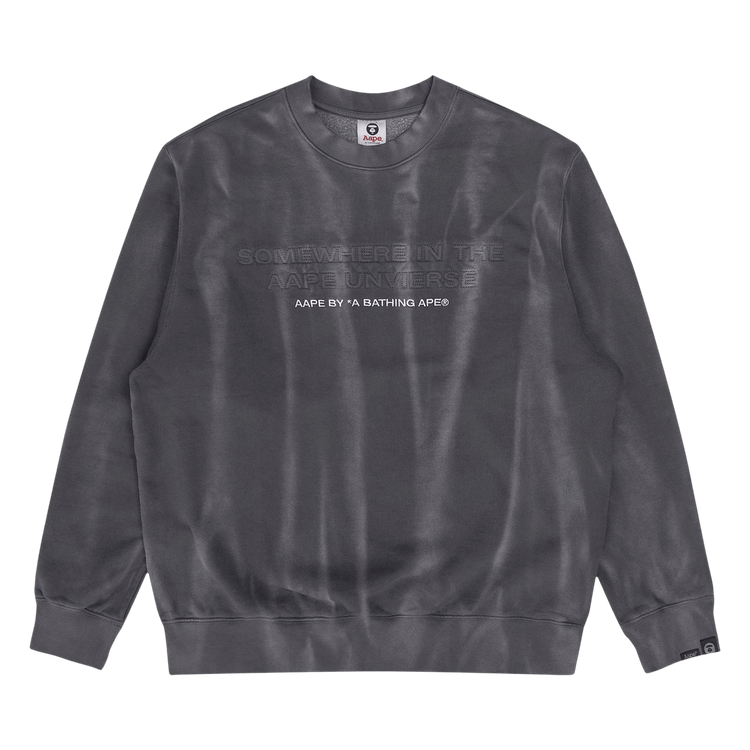 AAPE Embroidered Tie-Dye Sweatshirt 'Grey/Black'