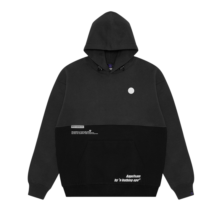 AAPE Moonface Patch Panelled Hoodie 'Black'