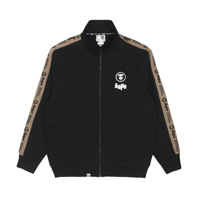 AAPE Moonface Patch Zip-Up Track Jacket 'Black'