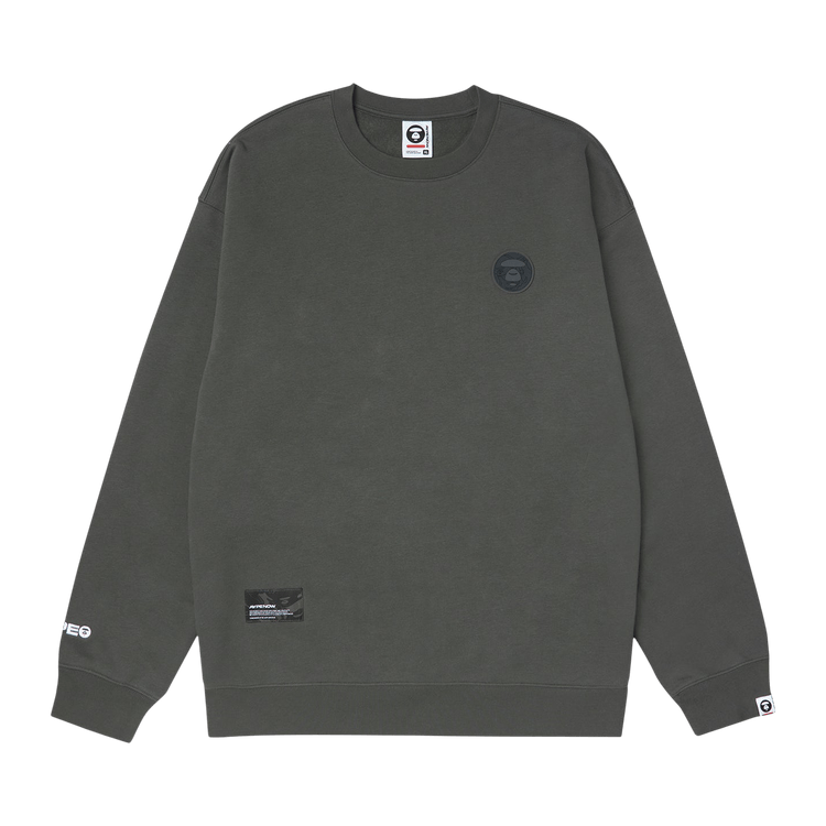 AAPE Moonface Patch Sweatshirt 'Khaki/Grey'