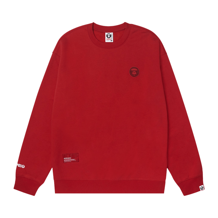 AAPE Moonface Patch Sweatshirt 'Red'