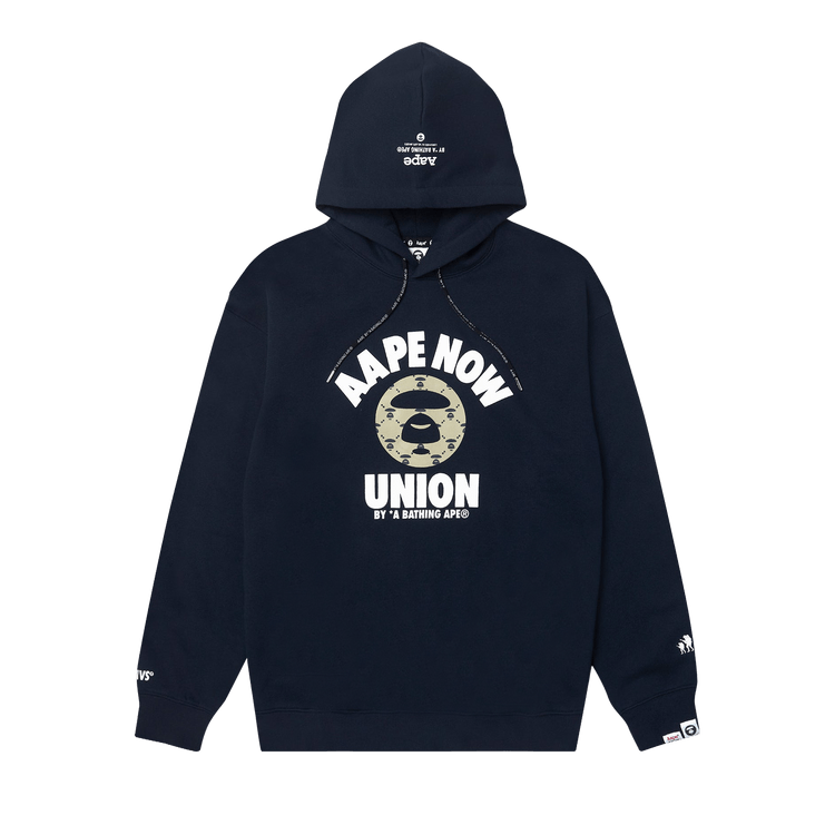 AAPE Moonface Printed Hoodie 'Navy'
