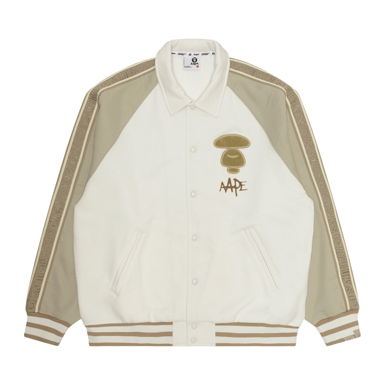 AAPE Moonface Embroidered Jacket 'Ivory'